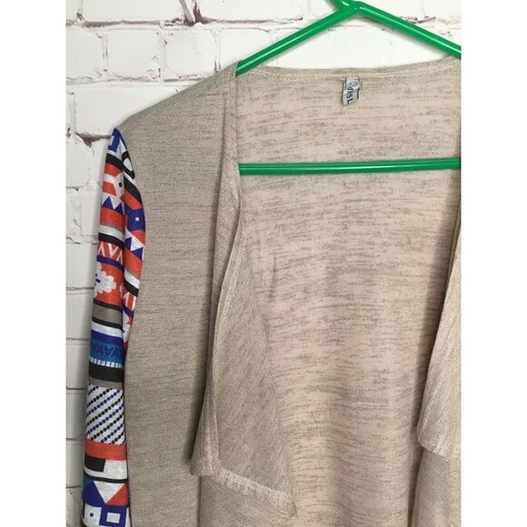 MISSLOOK Women’s Sweater Gray Open Cardigan‎ Tribal Lightweith size XL - Picture 3 of 12